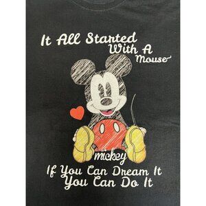 It All Started With a Mouse T-Shirt~Size 2XL~Black Dream It You Can Do It~L11 03